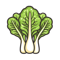 Closeup of fresh vibrant green leafy vegetable