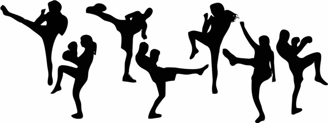 Vector silhouette of a people...