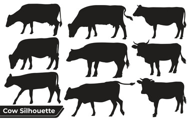 cow silhouettes sheet