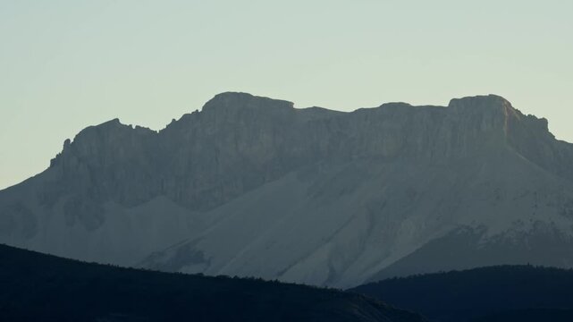 Sunrise over the D&eacute;voluy mountain range in France