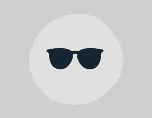 Stylish Sun Glasses Vector Silhouette