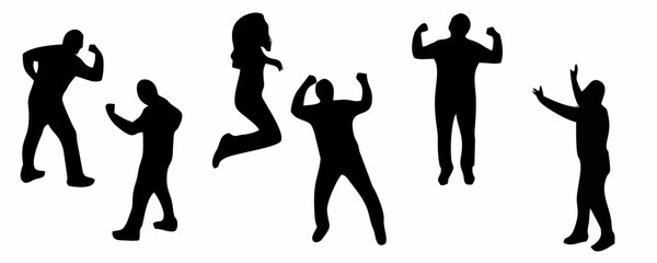 Vector silhouettes of dancing...