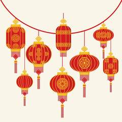vector logo, Chinese lantern