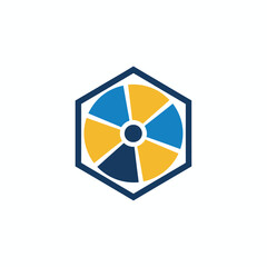 atomic energy nuclear radioactive vector logo