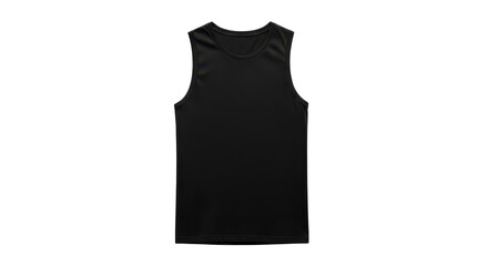 Black tank top for workout and athletic apparel isolated PNG with Transparent Background