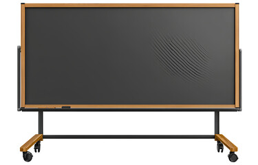 Obraz premium a wheeled blackboard with a dark frame and a white backgroundv.png