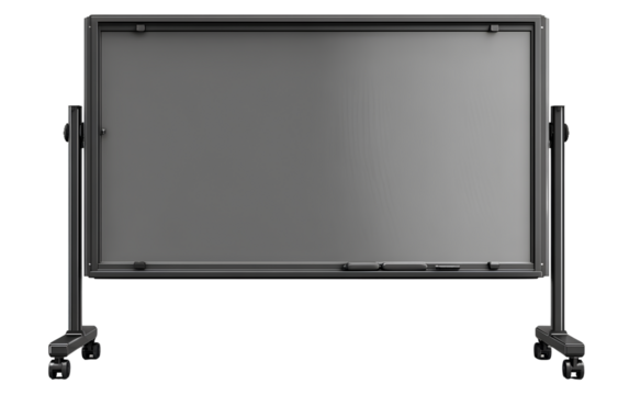  a wheeled blackboard with a dark frame and a white backgroundv.png