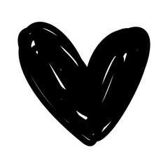 Heart icon with me abstract doodle design