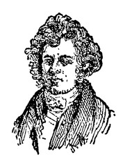 Andre - Marie Ampere, a French physicist and mathematician, old vintage illustration, 1897