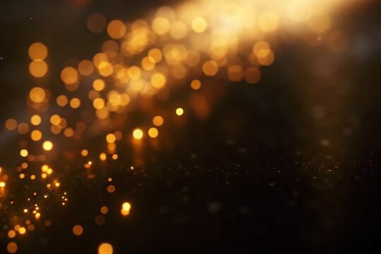 Golden bokeh lights, glowing abstract particles, festive sparkling effect, transparent background, festive design, glowing radiance, digital bokeh