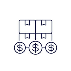 wholesale icon, selling of goods in large quantities line design