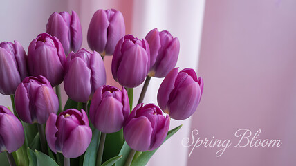 Elegant purple tulip bouquet brings beauty to your spring celebrations