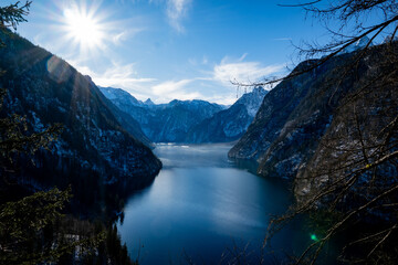 Obraz premium Das Panorama des Königssees