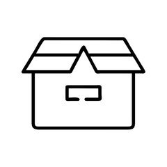 Obraz premium Outline of a house with a slanted roof in minimalist style 