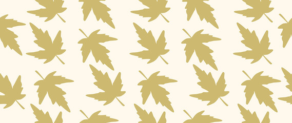 Flat illustration. Autumn concept. Seamless pattern with leaves. Ideal for gift wrapping, wallpaper and screensavers.