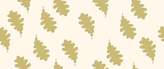 Flat illustration. Autumn concept. Seamless pattern with leaves. Ideal for gift wrapping, wallpaper and screensavers.