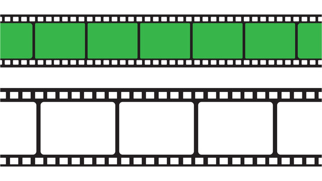 Film Strip Frame Selection &ndash; Cinematic Editing Concept with Highlighted Cells, Flim reels
