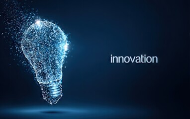 Innovative Lightbulb Graphic Design Representing Technological Advancement.