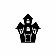 creative details Haunted House Icon Vector Illustration