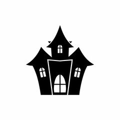 creative details Haunted House Icon Vector Illustration