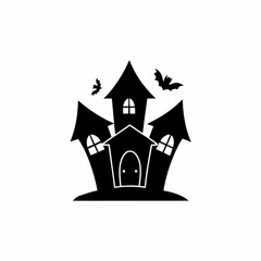 creative details Haunted House Icon Vector Illustration
