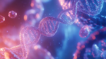 Molecular dance of dna structures laboratory environment scientific visualization colorful background close-up view genetic research insights