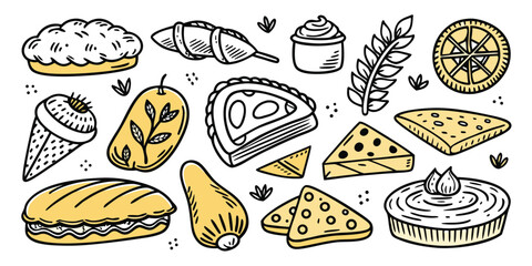 A delicious assortment of baked goods and pastries await your culinary creations