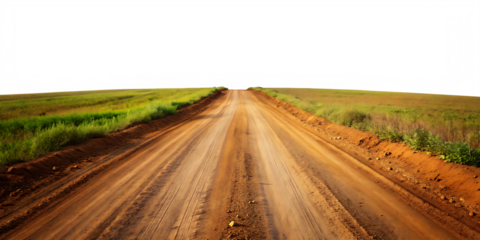  dirt road isolated on white background  PNG,AI GENERATED