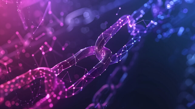Abstract blockchain chart inspired by entanglement patterns, min