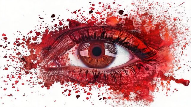 A gruesome injury, suitable for medical or crime scene illustrations