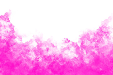 abstract pink smoke texture isolated on transparent background, vapor fog clouds rising up design element