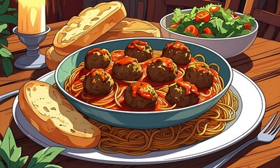 Italian Food Images Concept