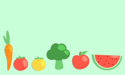 healthy food concept minimalist background