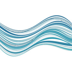 Abstract wavy lines in varying shades of blue create a serene background suitable for design projects