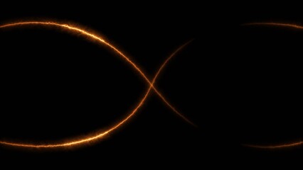 Neon lines bright energy orange color 4k illustration. Abstract futuristic technology background 4k illustration.