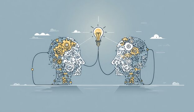 Collaboration and Innovation Concept Illustration.