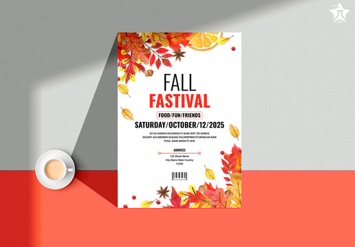 Fall Festival Autumn Party Flyer
