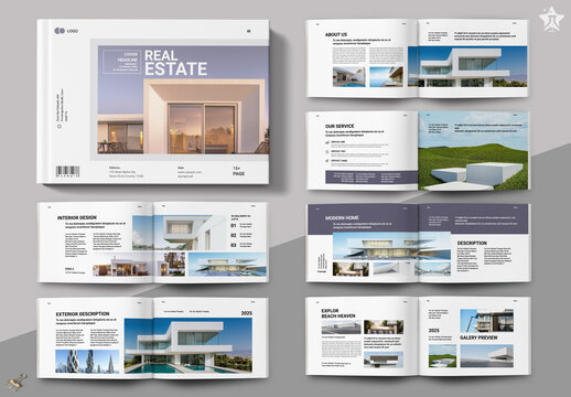 Real Estate Magazine Landscape Layout