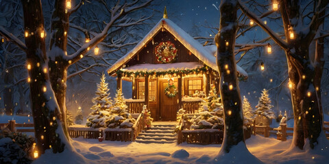 christmas tree and decorations
