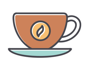 Coffee Cup - Illustration Icons .
Hot cup beverage vector icon set. Tea or coffee cups icons.