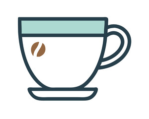 Coffee Cup - Illustration Icons .
Hot cup beverage vector icon set. Tea or coffee cups icons.