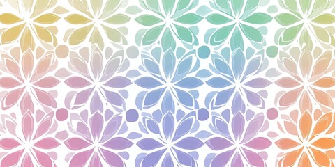 A simple, colorful flower pattern with seamless, repeating designs