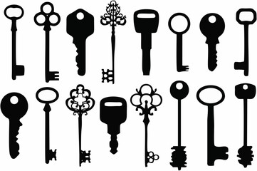 Mixed Keys Silhouettes.eps