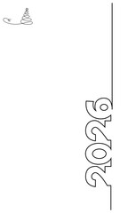 2026 New Year lettering. Holiday greeting card,invitation, calendar, etc.vector illustration  eps 10