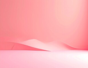 Abstract pink background with light curved lines, a futuristic and artistic digital wallpaper design