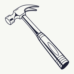 Professional claw hammer tool for construction and DIY projects, ready for your creative designs