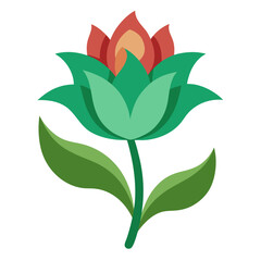 realistic oyster plant flower vector on white 