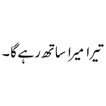 "Urdu Phrase - Tera Mera Saath Rahe ga  (May Our Togetherness Last) in Truck Art Style"