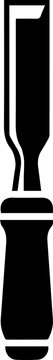 black chisel tool icon clip art preview