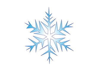 a beautiful snowflake on a white background,
